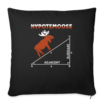 Hypotemoose Professeur de mathématiques Mathématicien Math - Housse de coussin décorative 45 x 45 cm - noir - Devant