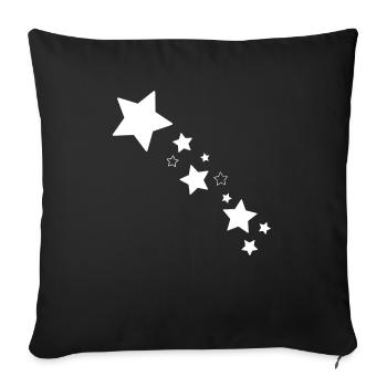 Stars Star Shooting Star - Sofa pillowcase 17,3'' x 17,3'' (45 x 45 cm) - black - Front