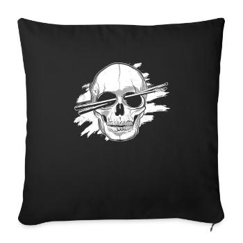 Drummer Tshirt for Drummer Musician Rock Bass - Sofa pillowcase 17,3'' x 17,3'' (45 x 45 cm) - black - Front