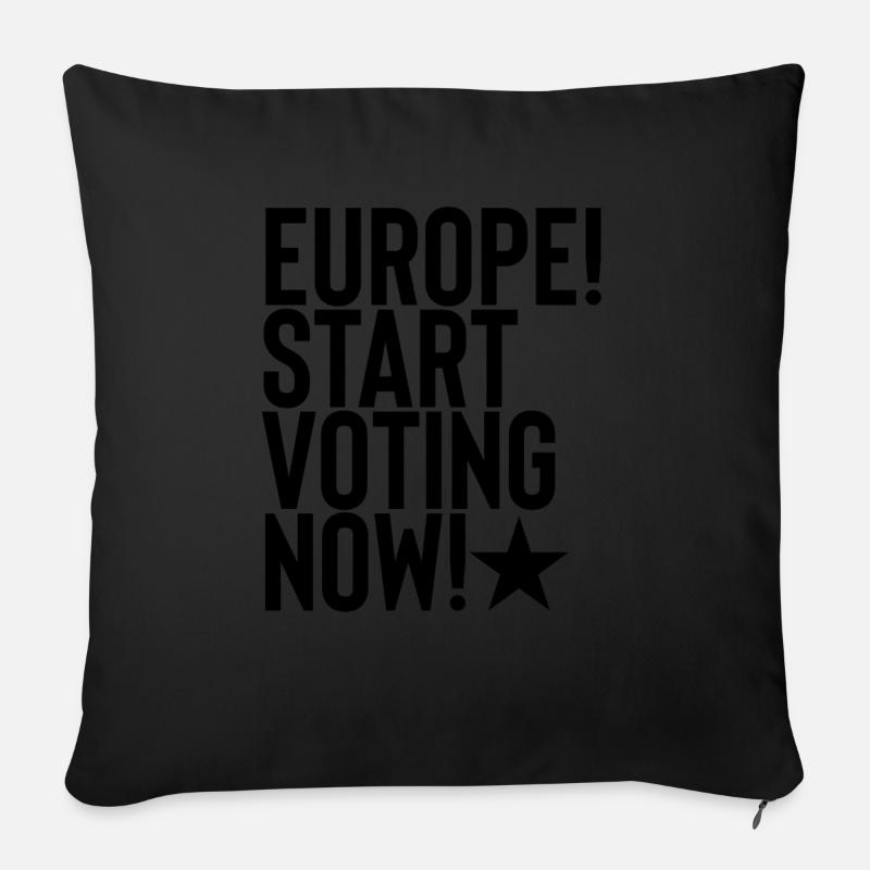 Eurovision - Sofakissenbezug 45 x 45 cm - Schwarz