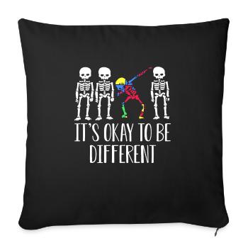 Autisme Autiste Asberger Autisme Awareness Puzzle - Housse de coussin décorative 45 x 45 cm - noir - Devant