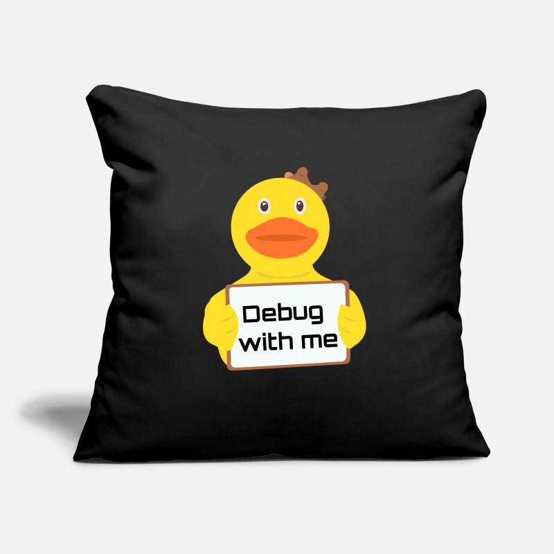 Rubber Duck - Gomme - Debug with me Housse de coussin décorative 45 x 45 cm
