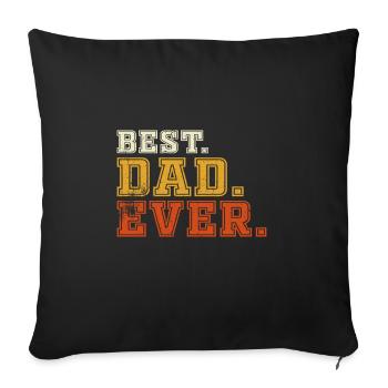 Meilleur papa Ever meilleur papa du monde - Housse de coussin décorative 45 x 45 cm - noir - Devant