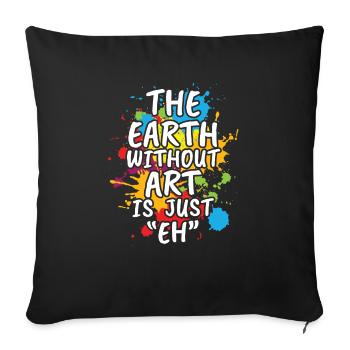 La Terre Sans-100 - Housse de coussin décorative 45 x 45 cm - noir - Devant