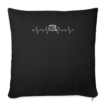 Camping Wildcamper - Housse de coussin décorative 45 x 45 cm - noir - Devant