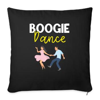 Boogie Woogie Dancer Dancing Couple Dance Vintage - Sofa pillowcase 17,3'' x 17,3'' (45 x 45 cm) - black - Front