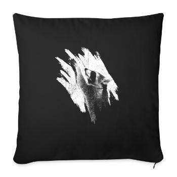 Raccoon Gift Racoon Ferret Lynx Nature - Sofa pillowcase 17,3'' x 17,3'' (45 x 45 cm) - black - Front