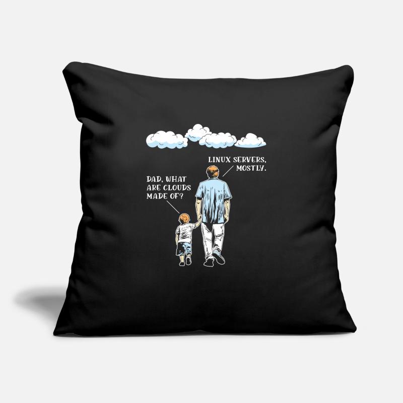 Qu’est-ce que les nuages faits de logiciels de programmation drôle Housse de coussin décorative 45 x 45 cm