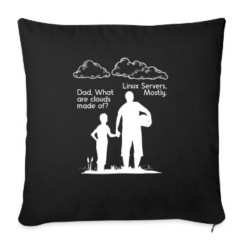 Aus Was Sind Clouds Programmierer Coder - Sofakissenbezug 45 x 45 cm - Schwarz - Vorne