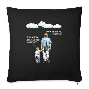Aus Was Sind Clouds Programmierer Coder - Sofakissenbezug 45 x 45 cm - Schwarz - Vorne