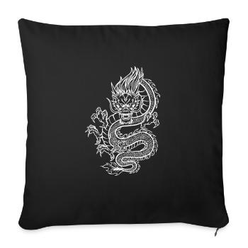 Japanese Dragon T-Shirt Gift Dragon - Sofa pillowcase 17,3'' x 17,3'' (45 x 45 cm) - black - Front