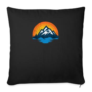 Mountains | Hiking | Outdoor | Nature | Alpen Vintage - Sofa pillowcase 17,3'' x 17,3'' (45 x 45 cm) - black - Front