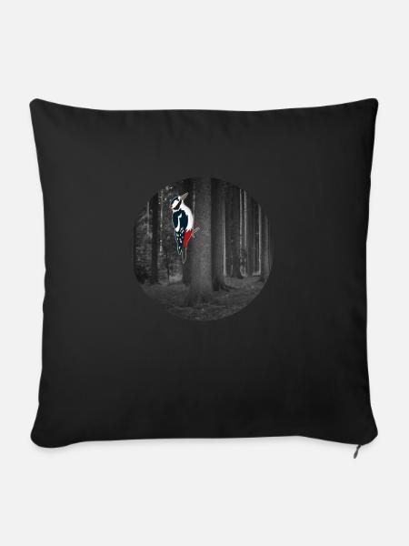 Specht Grafik Design T-Shirt Geschenk - Sofakissenbezug 45 x 45 cm - Schwarz