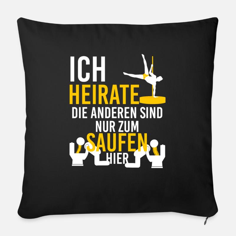 Junggesellenabschied - Sofakissenbezug 45 x 45 cm - Schwarz