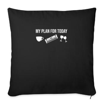 Keyboarder Geschenk Keyboardspieler Keyboard Wein - Sofakissenbezug 45 x 45 cm - Schwarz - Vorne