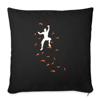 Bouldern Bouldersport Kletterwand - Sofakissenbezug 45 x 45 cm - Schwarz - Vorne