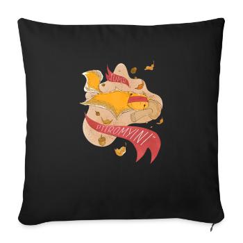 Flying squirrel flying squirrel flying squirrel - Sofa pillowcase 17,3'' x 17,3'' (45 x 45 cm) - black - Front