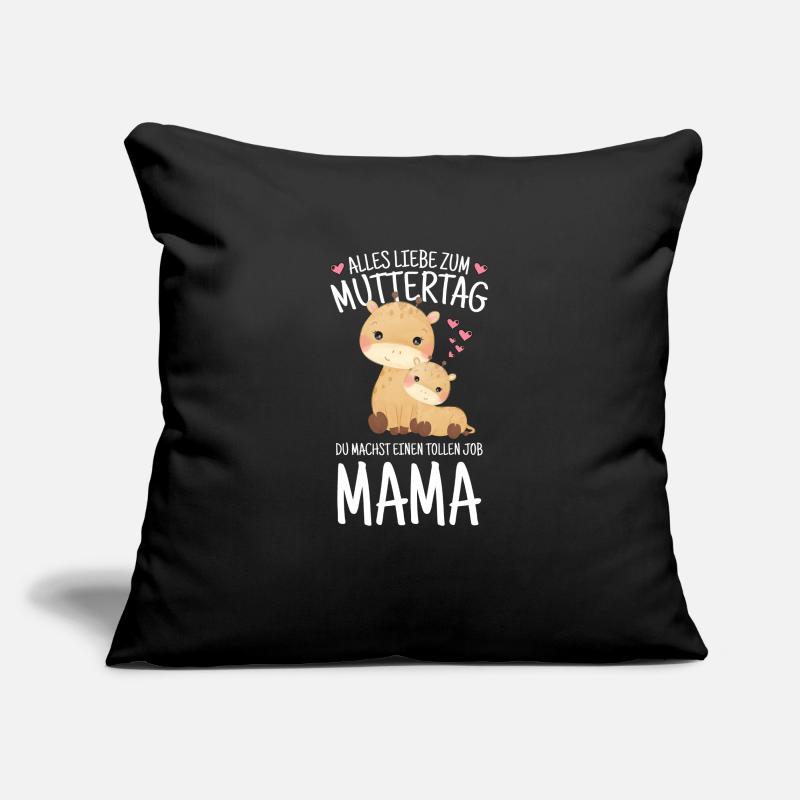 Muttertag Mutter Mummy Erster Giraffe Geschenk Sofakissenbezug 45 x 45 cm