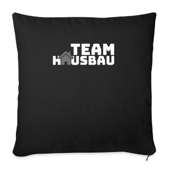 Small Builder Young House Building Team Crew Gift - Sofa pillowcase 17,3'' x 17,3'' (45 x 45 cm) - black - Front