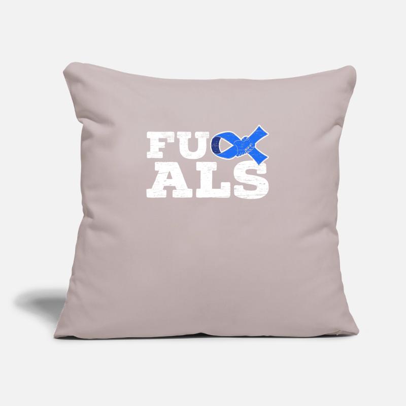 Lutte de guerrier de support de ruban de conscience de SLA Housse de coussin décorative 45 x 45 cm
