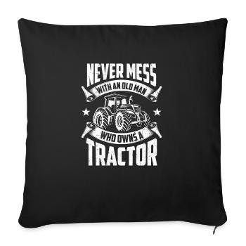 Tractor Trecker Farmer Gift Trekker Farmer - Sofa pillowcase 17,3'' x 17,3'' (45 x 45 cm) - black - Front