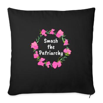 Smash the patriarchy feminist feminism gift - Sofa pillowcase 17,3'' x 17,3'' (45 x 45 cm) - black - Front