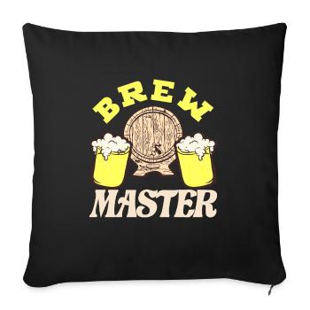 Braumeister Bier Brauer Brauen Brauerei Geschenk - Sofakissenbezug 45 x 45 cm - Schwarz - Vorne