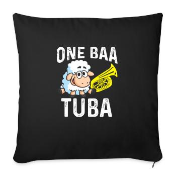 Tuba - Housse de coussin décorative 45 x 45 cm - noir - Devant
