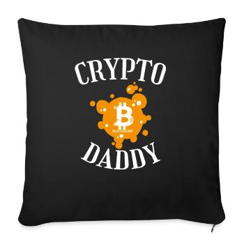 Crypto Daddy - Sofa pillowcase 17,3'' x 17,3'' (45 x 45 cm) - black - Front