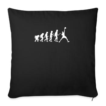 Basketballer Evolution Basketball Motif - Sofa pillowcase 17,3'' x 17,3'' (45 x 45 cm) - black - Front