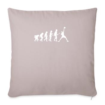 Basketteur Evolution Basket-ball motif - Housse de coussin décorative 45 x 45 cm - taupe clair - Devant