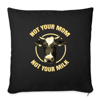 Vegan Tshirt Animal Rights Veggie Sayings Organic Animal - Sofa pillowcase 17,3'' x 17,3'' (45 x 45 cm) - black - Front