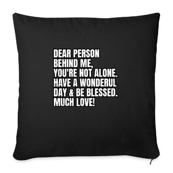 Kindness Words - You Are Wonderul - Love - Personne - Housse de coussin décorative 45 x 45 cm - noir - Devant