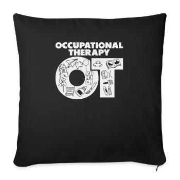 Occupational Therapist Kids Health-Care Worker - Sofa pillowcase 17,3'' x 17,3'' (45 x 45 cm) - black - Front