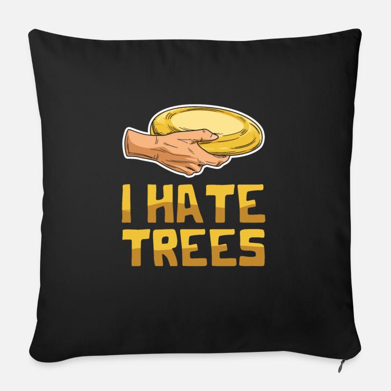 Discgolf sort pour un joueur de discgolf - Housse de coussin décorative 45 x 45 cm - noir