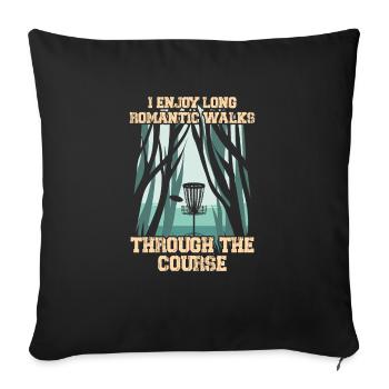 Disc Golf Design pour un discgolf professionnel - Housse de coussin décorative 45 x 45 cm - noir - Devant