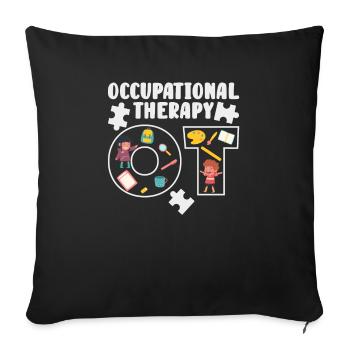 Occupational Therapist Kids Health-Care Worker - Sofa pillowcase 17,3'' x 17,3'' (45 x 45 cm) - black - Front