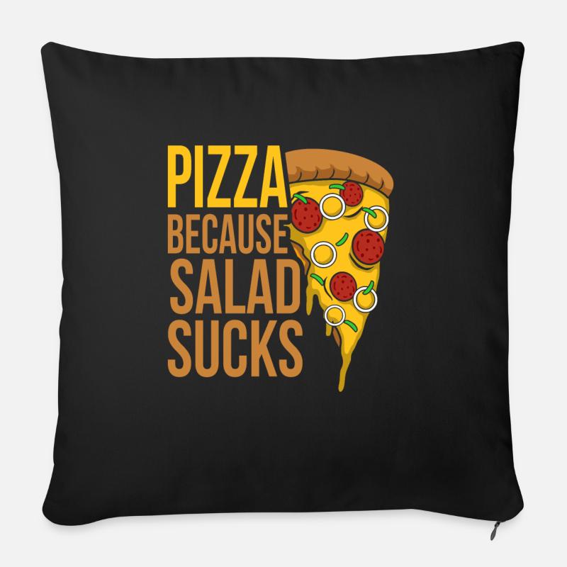 Pizza - Sofakissenbezug 45 x 45 cm - Schwarz