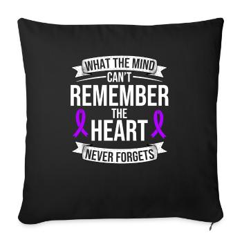 Sensibilisation à la démence Dement Loop Alzheimers - Housse de coussin décorative 45 x 45 cm - noir - Devant