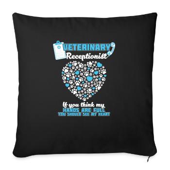 Veterinary assistant Funny veterinarian Stolzer Tierar - Sofa pillowcase 17,3'' x 17,3'' (45 x 45 cm) - black - Front