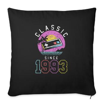 Vintage 1993 93 Birthday Retro Vintage Gift - Sofa pillowcase 17,3'' x 17,3'' (45 x 45 cm) - black - Front