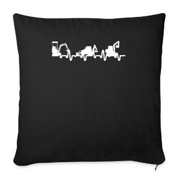 Pellets de battement du coeur - Housse de coussin décorative 45 x 45 cm - noir - Devant