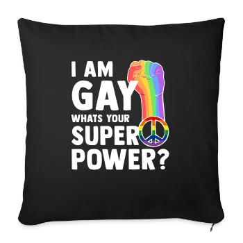 LGBT - Sofakissenbezug 45 x 45 cm - Schwarz - Vorne