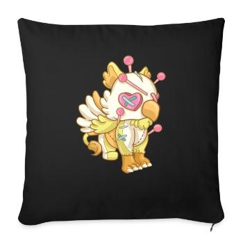 Kawaii Pastel Goth Voodoo Doll Cute Creepy Griffin - Housse de coussin décorative 45 x 45 cm - noir - Devant