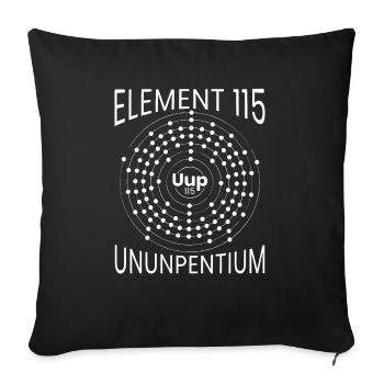 Élément 115 Ununpentium OVNI Extraterrestre - Housse de coussin décorative 45 x 45 cm - noir - Devant