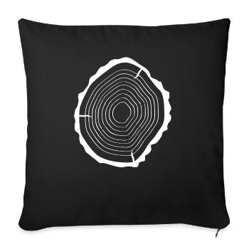 Tree Wood - Sofa pillowcase 17,3'' x 17,3'' (45 x 45 cm) - black - Front