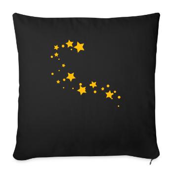 shooting star - Sofa pillowcase 17,3'' x 17,3'' (45 x 45 cm) - black - Front