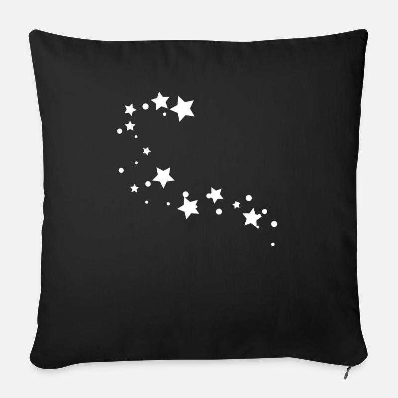 Sterne - Sofakissenbezug 45 x 45 cm - Schwarz