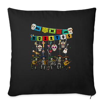 Dia De los Muertos Day of the Dead Funny Skull - Sofakissenbezug 45 x 45 cm - Schwarz - Vorne