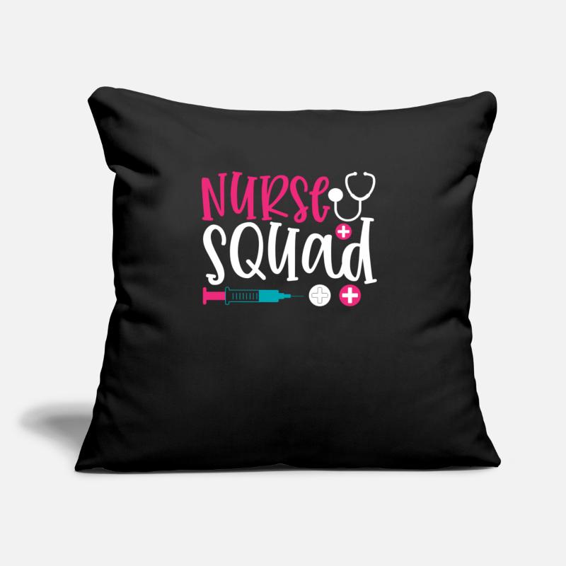Phrase nurse squad Housse de coussin décorative 45 x 45 cm